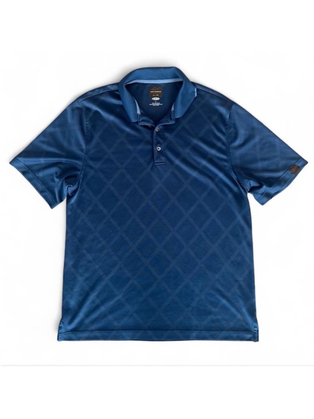 Greg Norman Mens Blue Golf Polo Shirt Large